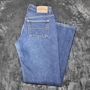 Vintage Express Bleus Jeans Womens 7/8 Denim Straight Mid Rise 5 Pocket USA Made